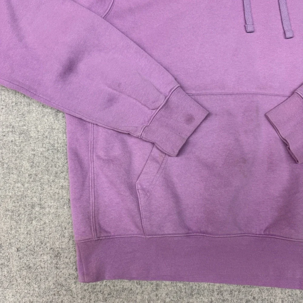 Nike Hoodie Sweatshirt Medium Purple Embroidered Logo Kangaroo Pocket Pullover
